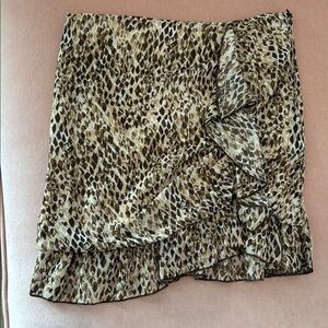 Zara Leopard Print Women's Skirt sz s